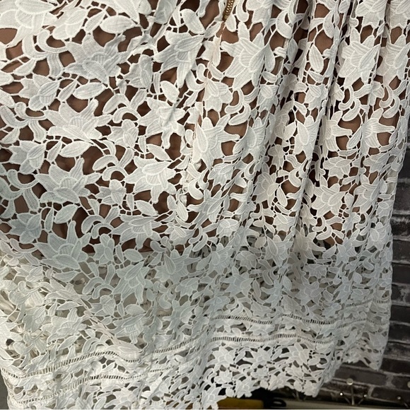 Self Portrait Azaelea guipure lace dress white midi - Picture 14 of 15